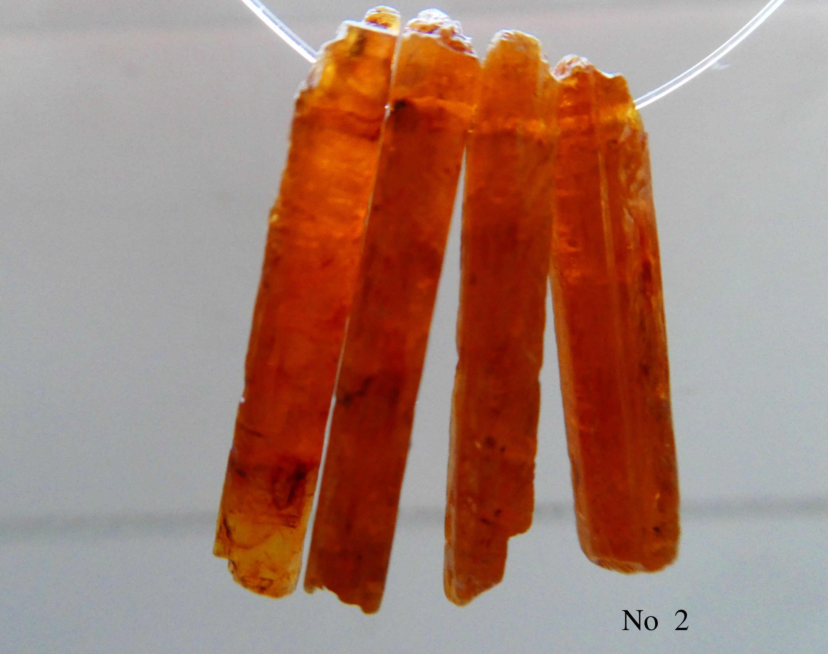 Orange Raw Kyanite 18-23mm Stick Beads -4 Pcs Focal Natural Spike- Jewelry Making-craft Beads Orange Raw Kyanite 18-23mm Stick Beads -4 Pcs Focal Natural Spike- Jewelry Making-craft Beads