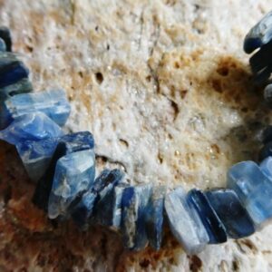 Raw Blue Kyanite 6-9mm Crystals Beads- 3in Strand Gemstone -pendant Jewelry Making -craft Beads