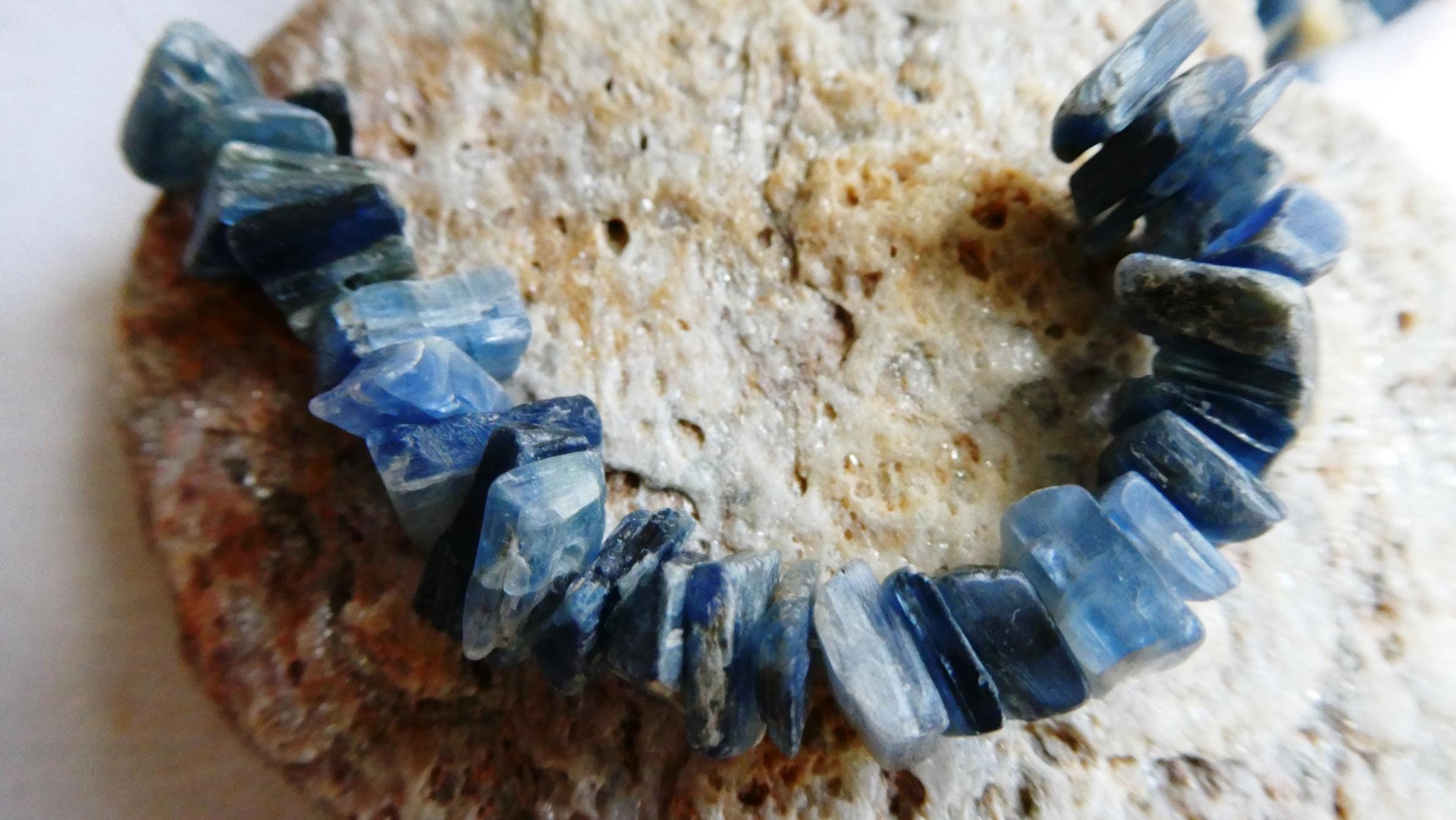 Raw Blue Kyanite 6-9mm Crystals Beads- 3in Strand Gemstone -pendant Jewelry Making -craft Beads Raw Blue Kyanite 6-9mm Crystals Beads- 3in Strand Gemstone -pendant Jewelry Making -craft Beads