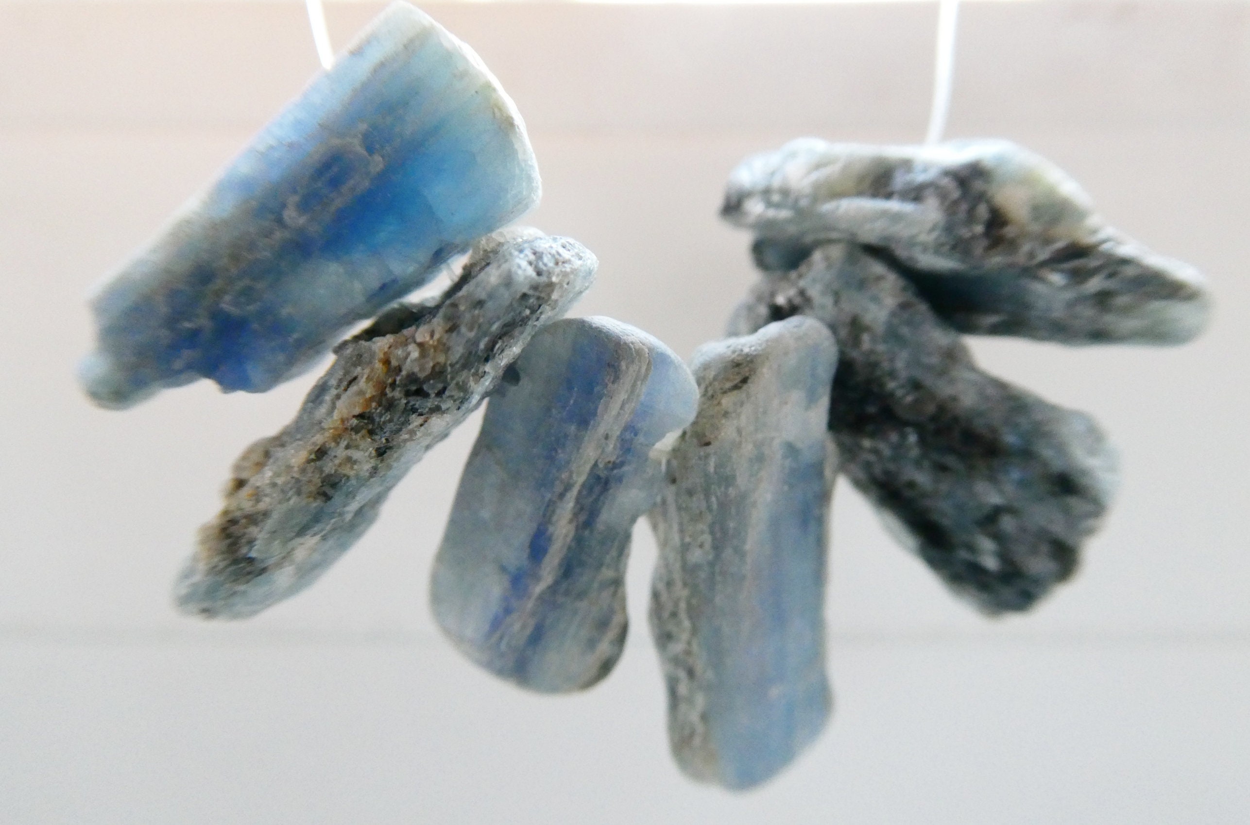 Raw Blue Kyanite 18-22mm Chunky Beads -6 Stick Pcs- Necklace Jewelry Making-rustic Craft Beads