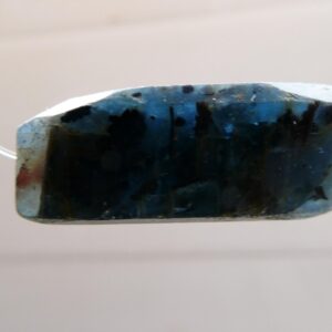 Blue Flat Tube Kyanite 23mm Bead- 1 Focal Raw Gemstone -jewelry Making- Craft Beads