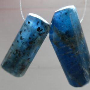 Blue Moss Kyanite Chunky 24-29mm Beads -2 Pcs Tumbled Focal- Craft Beads-pendant Jewelry Making