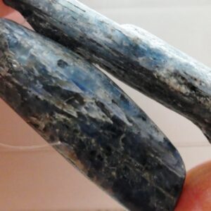 Raw Blue Kyanite 42-51mm Stick Beads- 2 Pcs Chunky Gemstone- Jewelry Making -craft Beads