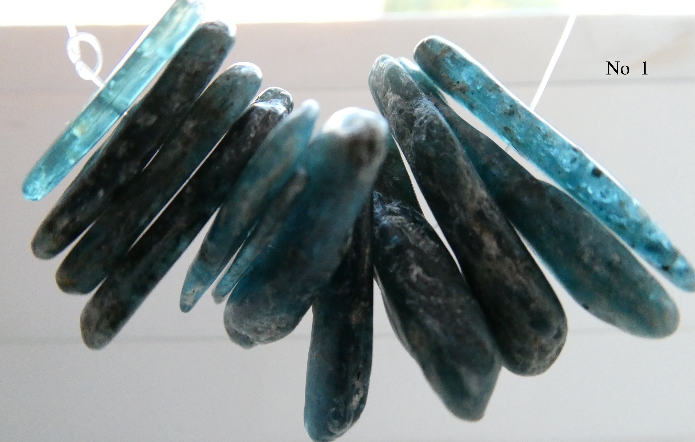 Raw Blue Kyanite Sticks Middle Drill Beads-17-29mm-12 Pcs -jewelry Making-craft Natural Beads Raw Blue Kyanite Sticks Middle Drill Beads-17-29mm-12 Pcs -jewelry Making-craft Natural Beads