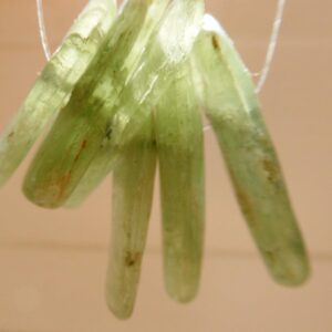 Raw Green Kyanite 21-27mm Beads -6 Stick Gemstone Pcs- Jewelry Craft Beads-necklace Earrings Making