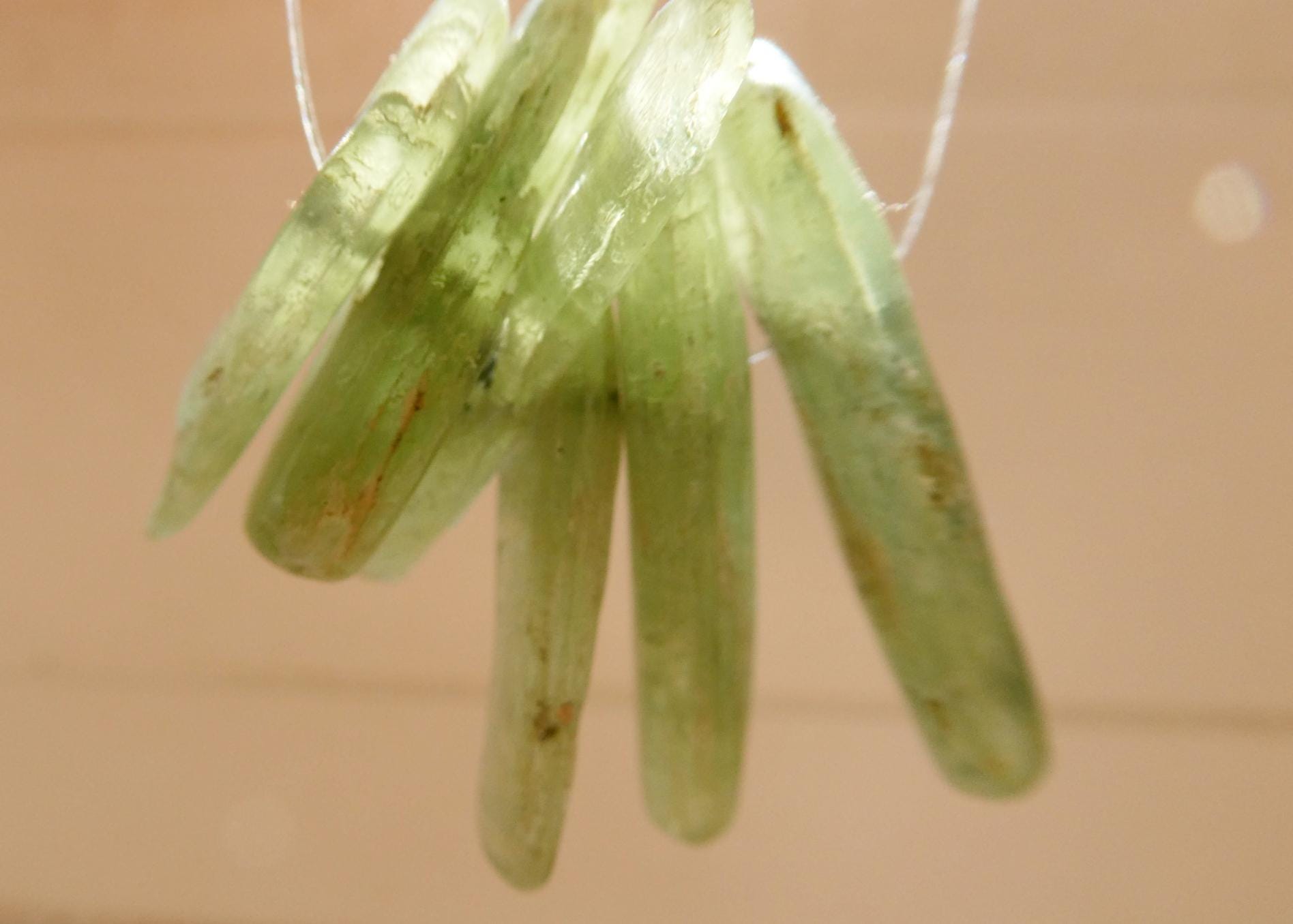 Raw Green Kyanite 21-27mm Beads -6 Stick Gemstone Pcs- Jewelry Craft Beads-necklace Earrings Making