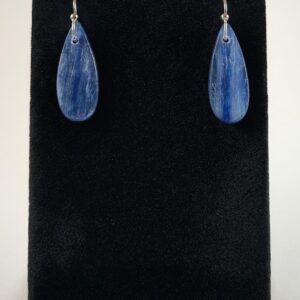 Kyanite And Sterling Silver Drop Earrings Handmade By Chris Hay