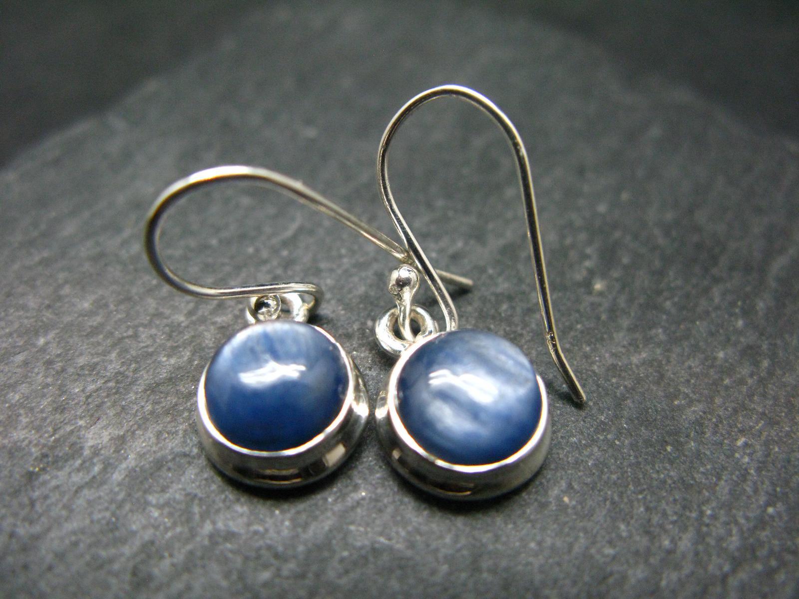 Blue Kyanite Crystal (also Known As Cyanite Or Disthene) Earrings
