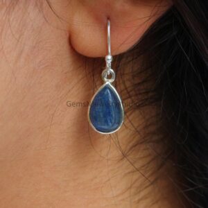 Kyanite Drop Earrings: Sterling Silver Gemstone Jewelry