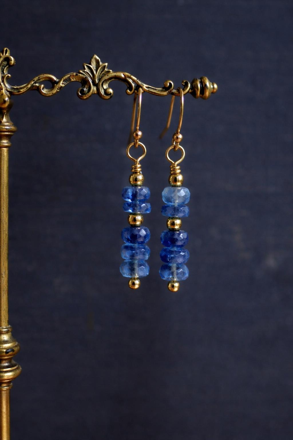 Gold Filled Kyanite Dangle Earrings, Blue Gemstone Earrings, Healing Crystal Earrings, Dainty Minimalist Gift For Her Sterling Silver Gold Filled Kyanite Dangle Earrings, Blue Gemstone Earrings, Healing Crystal Earrings, Dainty Minimalist Gift For Her Sterling Silver