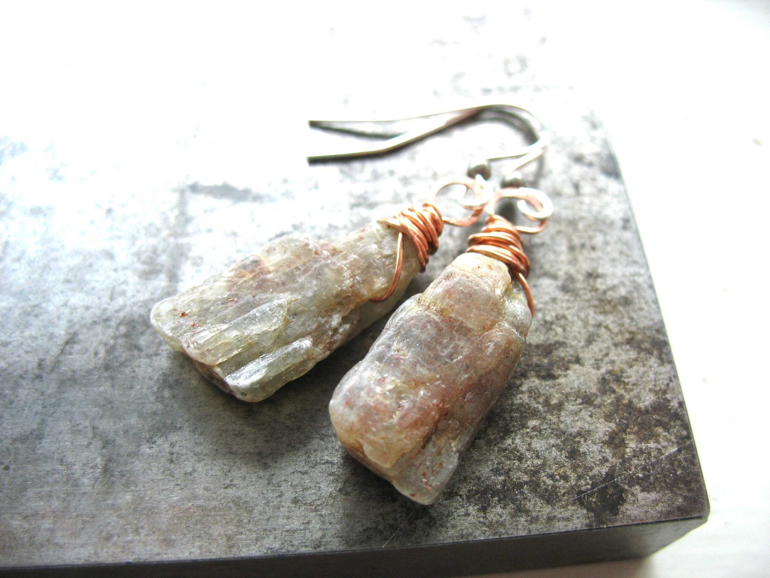 Green Kyanite Gemstone Earrings Jewelry Handmade In Usa