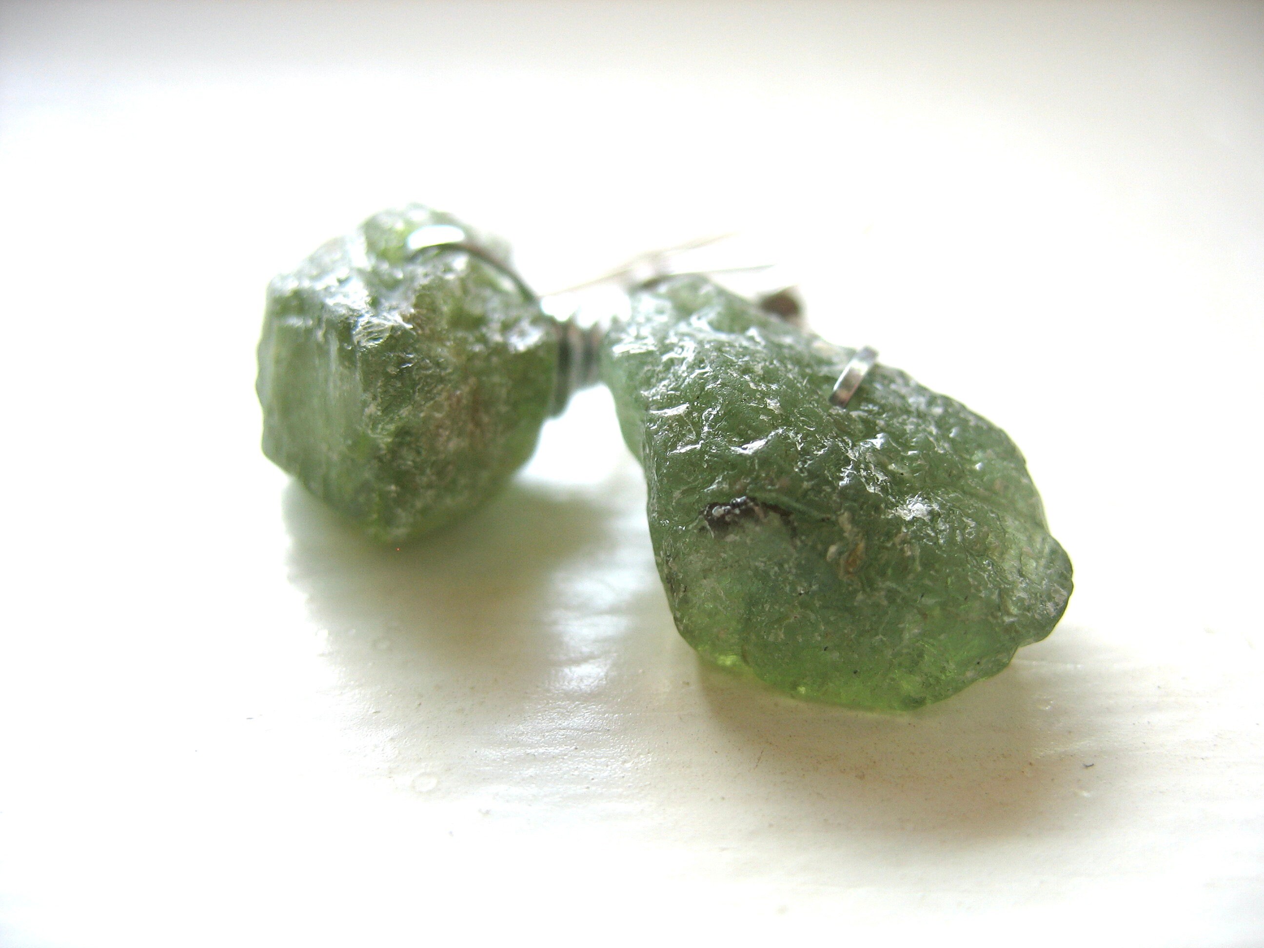 Green Kyanite Gemstone Earrings Jewelry Handmade In Usa