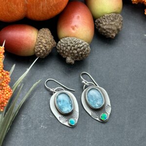 Ice Blue Kyanite Artisan Earrings
