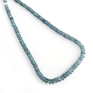 100% Natural Indigo Kyanite Faceted Rondelle Beads, Kyanite Faceted Gemstone Beads, Fine Quality, 3 Mm To 5 Mm, 8 Inch Strand