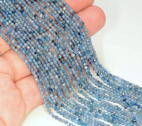 2mm Genuine Kyanite Gemstone Grade Aaa Micro Faceted Loose Beads 15.5 Inch Full Strand Lot 1,2,6,12 And 50 (80006217-488)