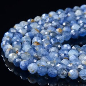 4MM Natural Kyanite Gemstone Grade AA Micro Faceted Round Loose Beads 15 inch Full Strand (80017287-P74)