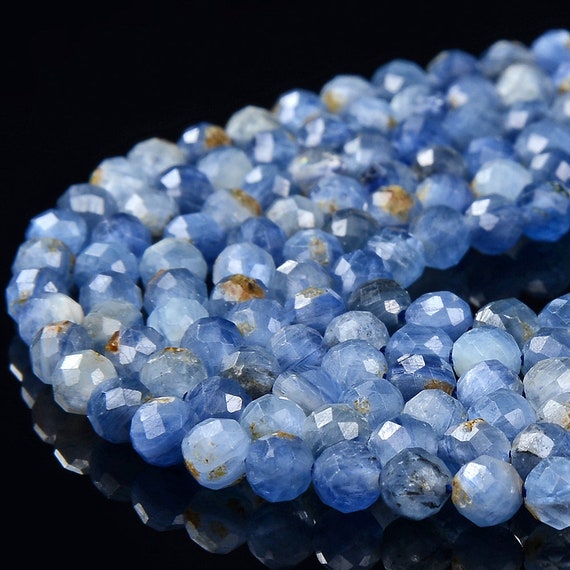 4mm Natural Kyanite Gemstone Grade Aa Micro Faceted Round Beads 15 Inch Full Strand Bulk Lot 1,2,6,12 And 50 (80017287-p74)
