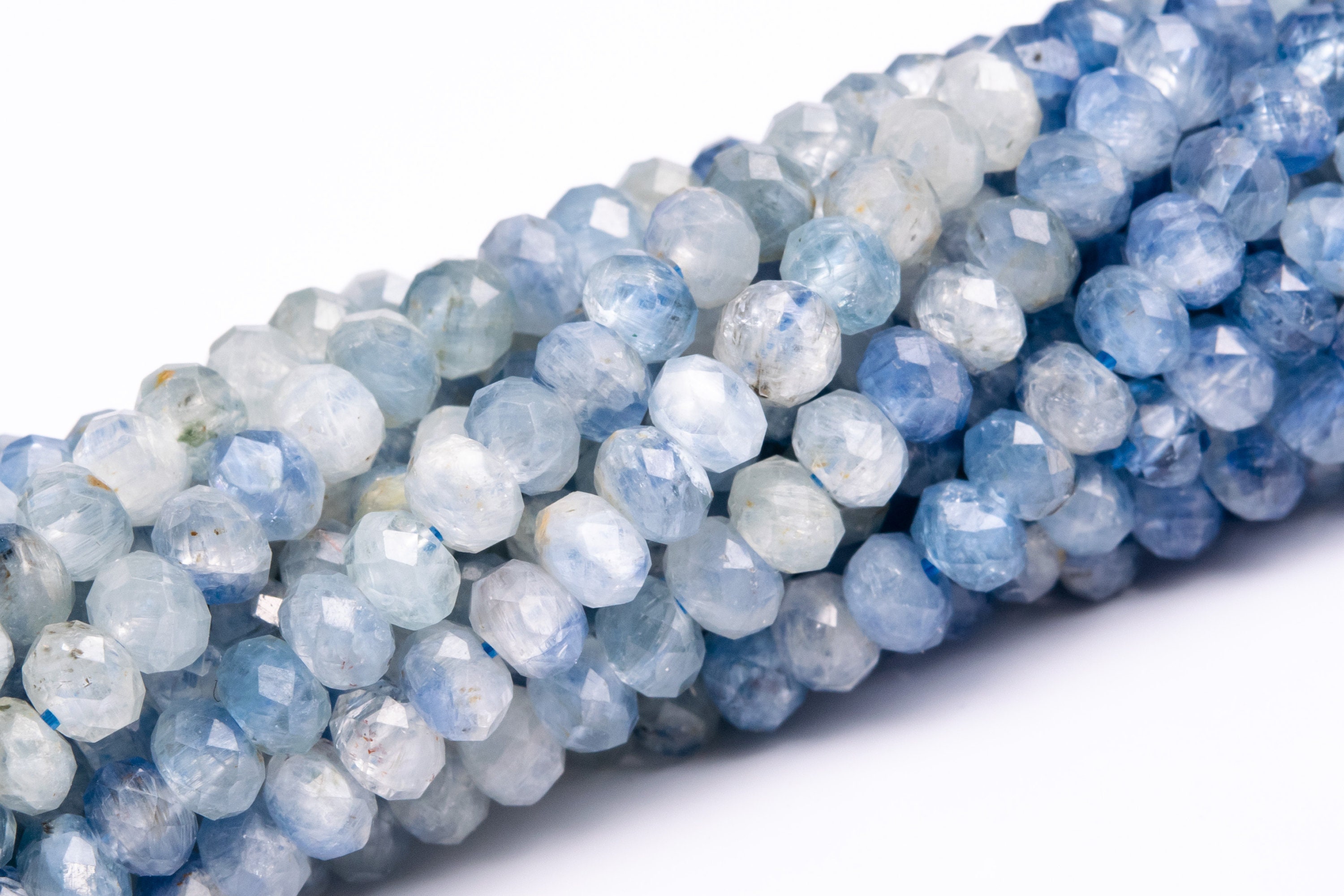 5x3mm Light Blue Kyanite Beads Grade A Genuine Natural Gemstone Faceted Rondelle Loose Beads 15.5" / 7.5" Bulk Lot Options (116926) 5x3mm Light Blue Kyanite Beads Grade A Genuine Natural Gemstone Faceted Rondelle Loose Beads 15.5" / 7.5" Bulk Lot Options (116926)