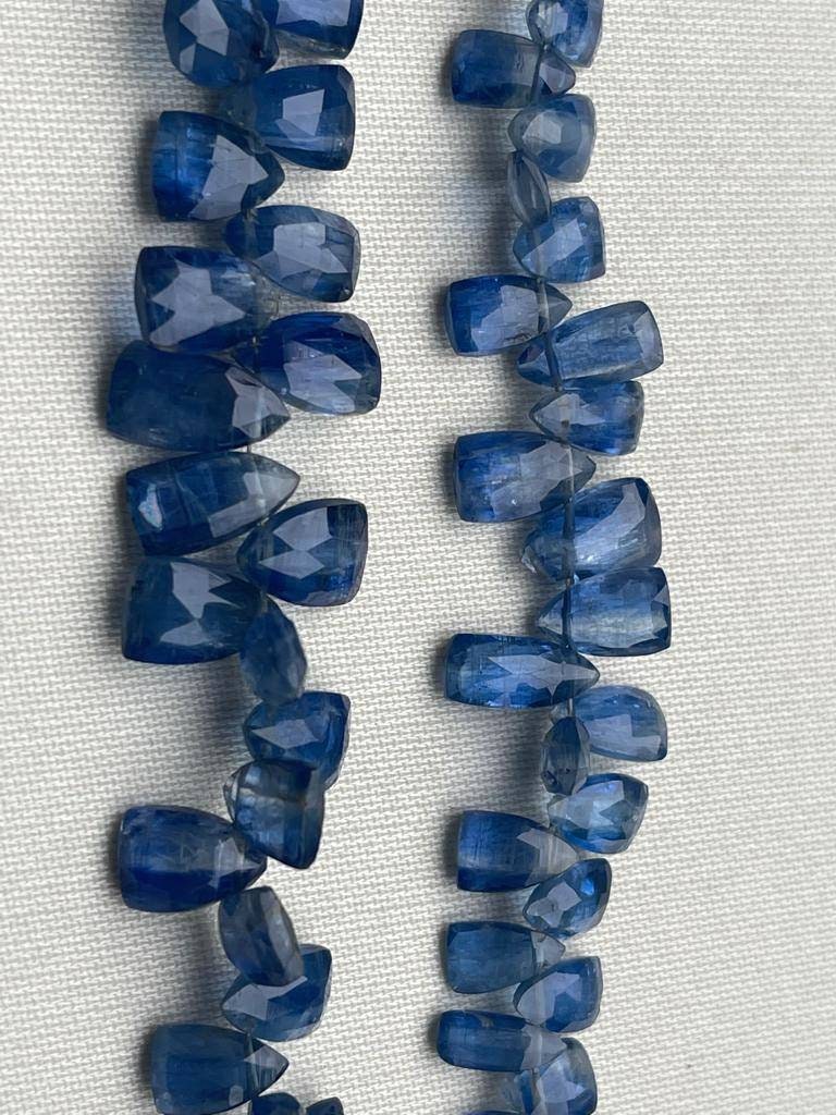 Blue Kyanite Faceted Fancy Shape 6x4 To 11x7mm Graduated Pack Of 10 Beads