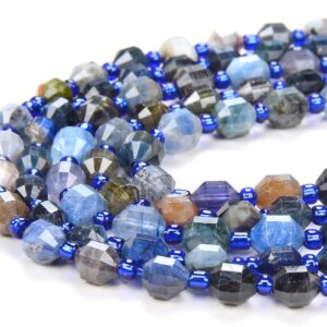 Kyanite Gemstone Grade A Faceted Prism Double Point Cut 6MM 7MM Loose Beads (D214)