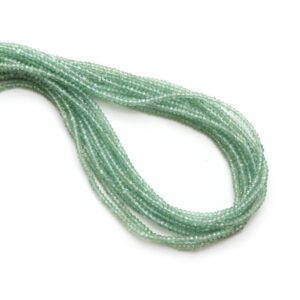 Green Kyanite Micro Faceted Rondelle Beads, 3 Mm, Kyanite Jewelry Making Beads, Kyanite Beads, 18 Inches Full Strand, Price Per Strand