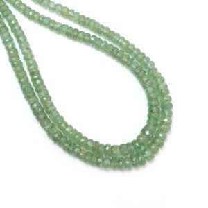 Mint Kyanite Faceted Rondelle Beads, 4 Mm To 6 Mm, Kyanite Jewelry Making Beads, Kyanite Beads, 8 Inch / 18 Inch Strand, Price Per Strand