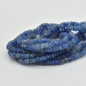 Mixed Kyanite Gemstone Faceted Rondelle Spacer Beads - 4mm X 1.5mm - 2mm - 15" Strand