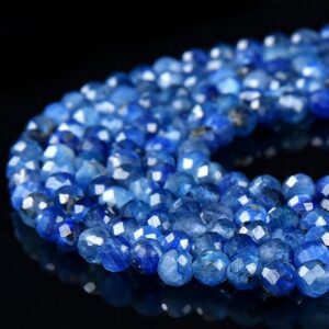 Natural Kyanite Gemstone Grade AAA Micro Faceted Round 2MM 3MM 4MM Loose Beads 15 inch Full Strand BULK LOT 1,2,6,12 and 50 (P101)