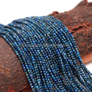 Kyanite Faceted Round Beads - Natural Kyanite 2mm Round Beads / Semi Precious Gemstone / Kyanite Necklace / Sparkling Kyanite Beaded Jewelry Kyanite Faceted Round Beads - Natural Kyanite 2mm Round Beads / Semi Precious Gemstone / Kyanite Necklace / Sparkling Kyanite Beaded Jewelry