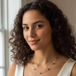 Kyanite Necklace, Gemstone Necklace /Handmade Jewelry/ Necklaces for Women, Simple Gold Necklace, Gemstone Choker, Beaded Choker, Dainty