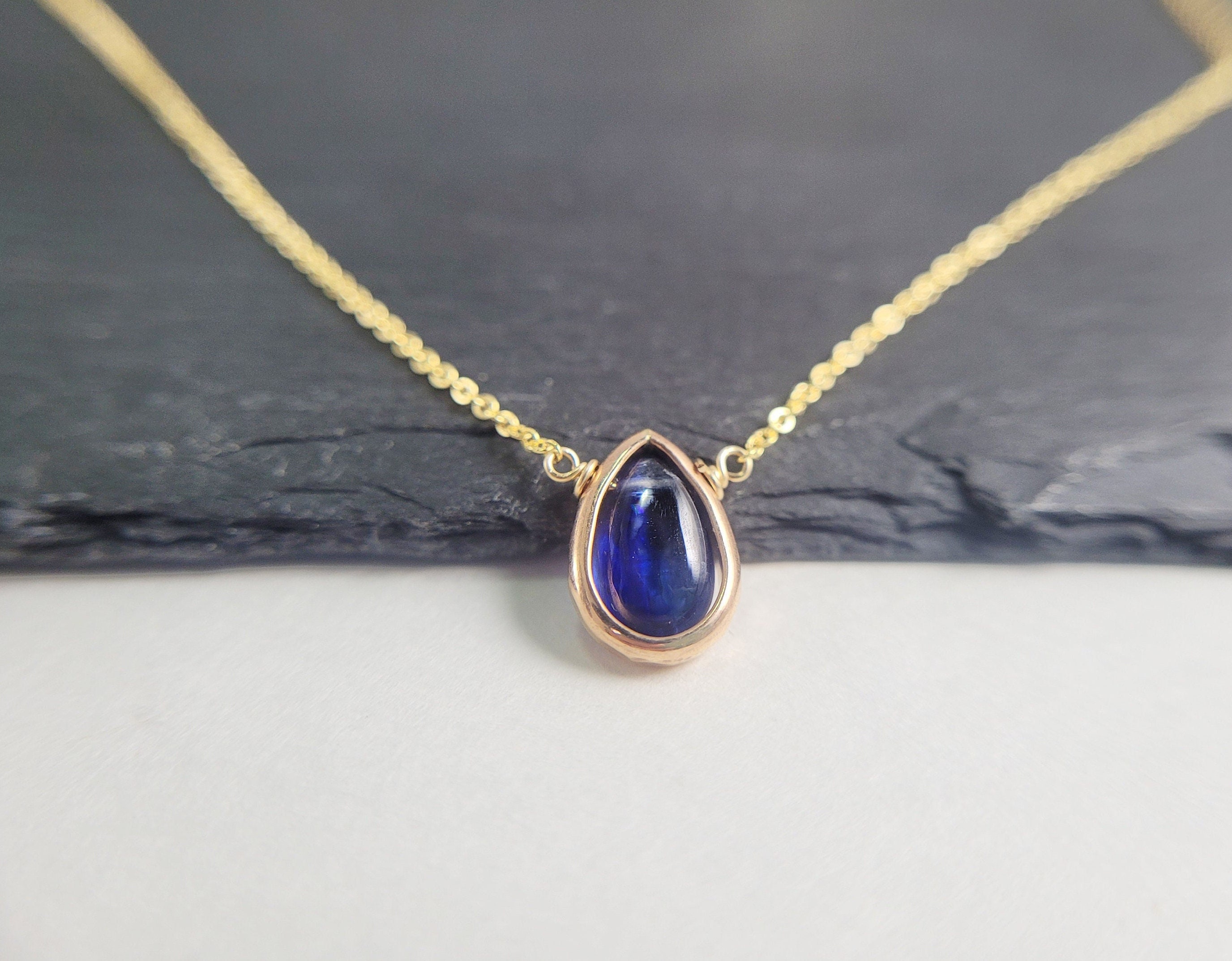Kyanite Necklace /handmade Jewelry/ Necklaces For Women, Gemstone Necklace, Simple Gold Necklace, Layered Necklace, Dainty Necklace, Choker
