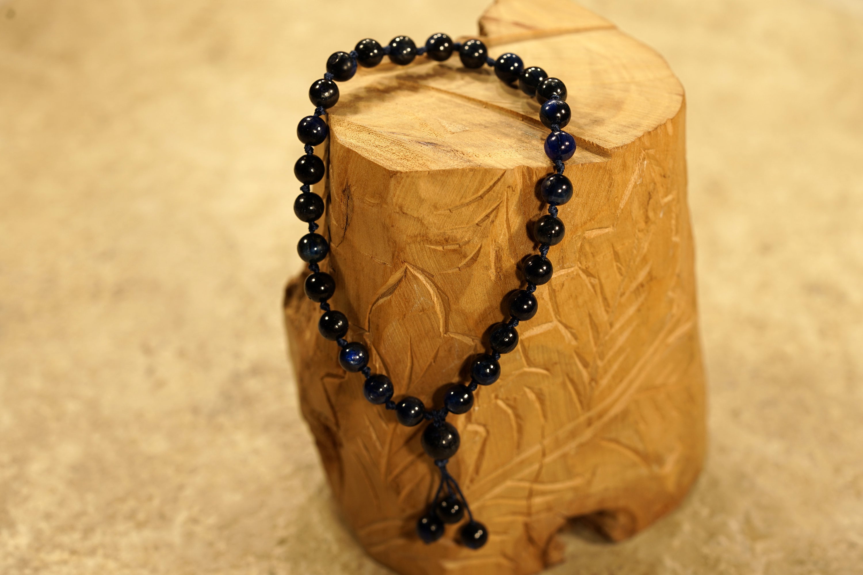 Kyanite Pocket Mala • Hand Mala • 27+1 Bead Mala • 6mm • Kyanite Worry Beads •  Mini Mala • Kyanite Quarter Mala • 3758