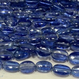 16 Inch Top Natural Quality Aaa Kyanite Smooth Oval Shaped Beads,4/7-7/10mm Kyanite Beads,blue Kyanite Beads