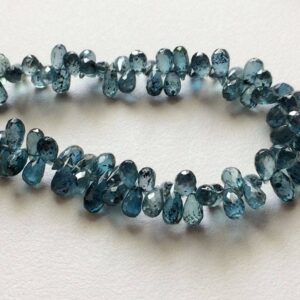 3.5x6-4x8mm Rare Green Kyanite Faceted Tear Drop Beads, Natural Green Kyanite Drops, Kyanite Drop Necklace (2in To 8in Options) - A2j2
