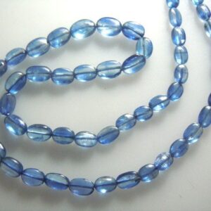 Aaa+ Blue Kyanite Gemstone Beads | Smooth Oval, 4x6mm-6x9mm