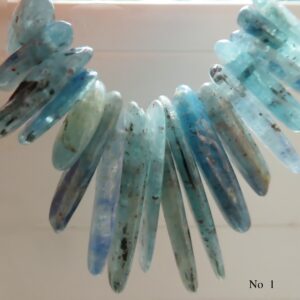 Alabaster Kyanite Stick 12-25mm Beads-2in Strand Spike Natural Graduated Gemstone -jewelry Making Craft Beads