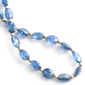 Blue Kyanite Faceted Oval Beads, 5x7 Mm To 6x8 Mm, Kyanite Faceted Oval, Kyanite Jewelry Making Gemstone Beads, 8 Inch Strand Blue Kyanite Faceted Oval Beads, 5x7 Mm To 6x8 Mm, Kyanite Faceted Oval, Kyanite Jewelry Making Gemstone Beads, 8 Inch Strand
