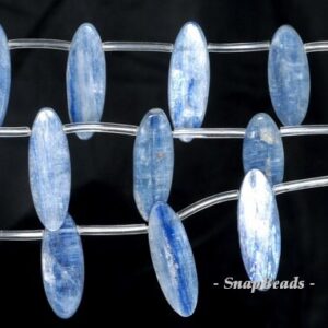 Blue Kyanite Gemstone Grade A Marquise Oval Topdrill 30x10mm 5 Beads Loose Beads (90143952-175)