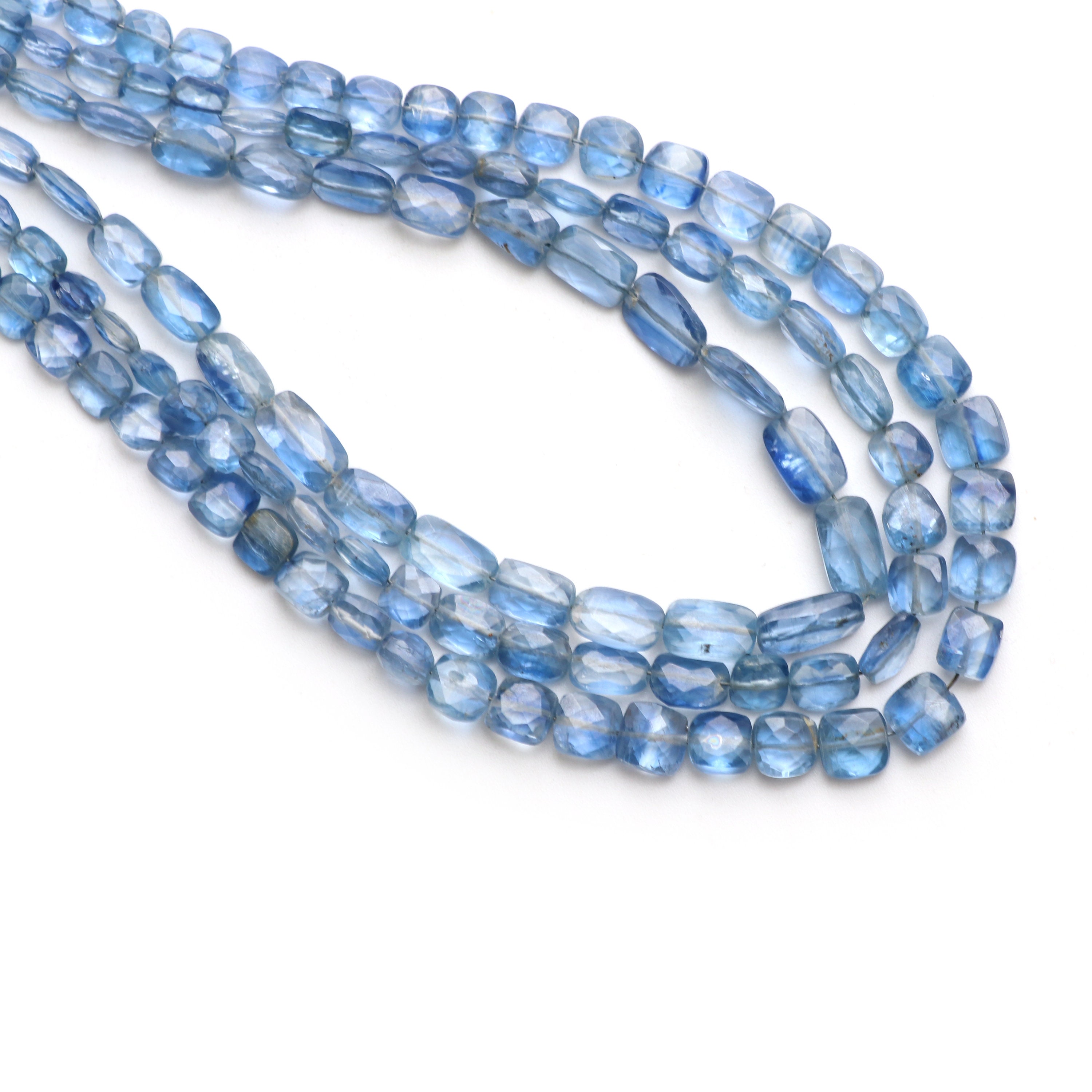 Kyanite Faceted Mix Shape Beads, 4.5x4.5mm To 6x9mm , Kyanite Briolette Jewelry Handmade Gift For Women, 12 Inches Strand, Price Per Strand