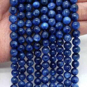 Natural Aaaaa Blue Kyanite Beads,6mm/8mm/10mm/12mm Natural Beads Supply,15 Inches One Starand