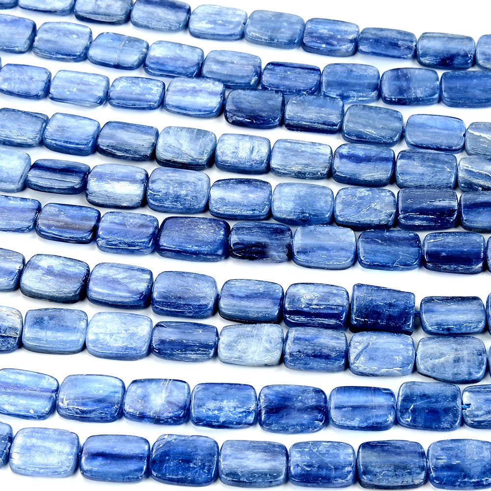 Natural Blue Kyanite Gemstone Grade Aaa Rectangle 8x6mm 9x7mm 10x8mm 12x10mm Loose Beads (p85)