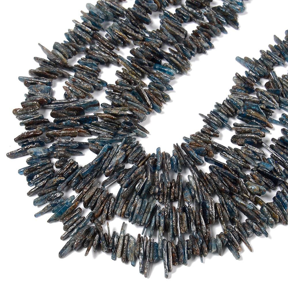 Natural Blue Kyanite Gemstone Irregular Slice Stick Points 15-30mm Loose Beads (d604)