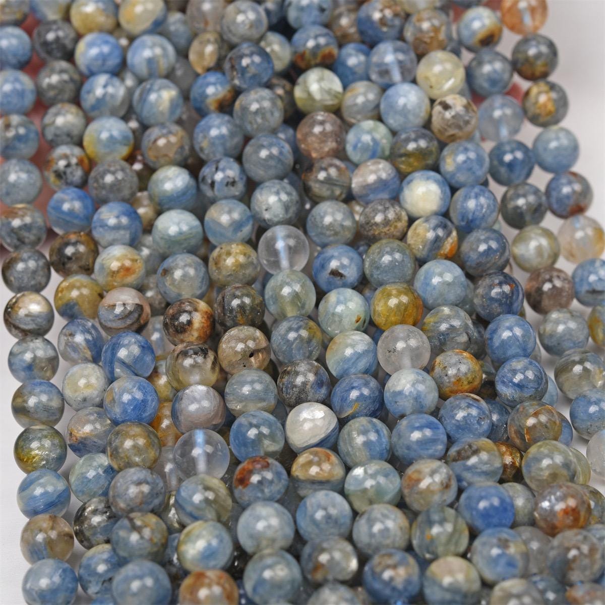 Natural Blue Kyanite Beads,6mm/8mm/10mm/12mm Natural Kyanite Beads Supply,15 Inches One Strand