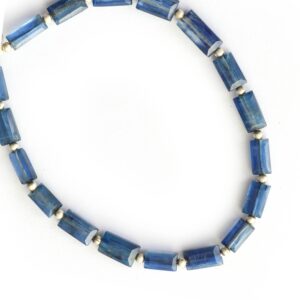 Natural Kyanite Faceted Rectangle Top Drill Beads, 5x8 mm to 5x11 mm, Kyanite Rectangle Beads, Kyanite Top Drill Beads, 8 inch strand