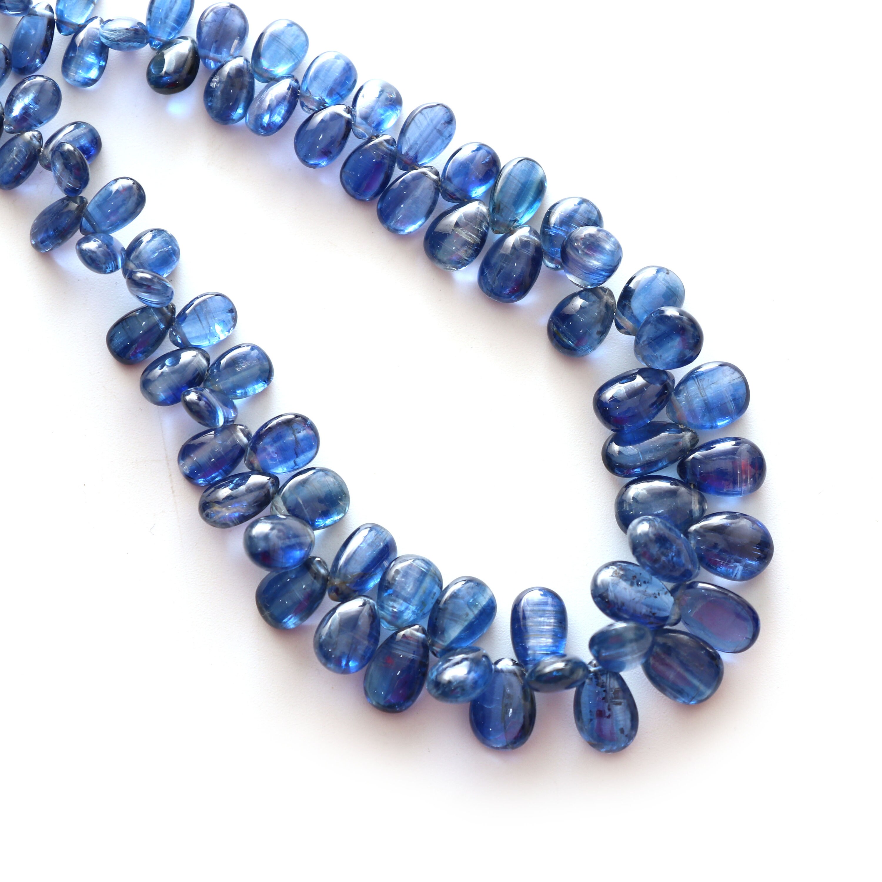 Natural Kyanite Smooth Pear Beads, 6x4.5 Mm To 10x6 Mm, Kyanite Pear Beads, Kyanite Jewelry Making Gemstone Beads, 12 Inch Price Per Strand