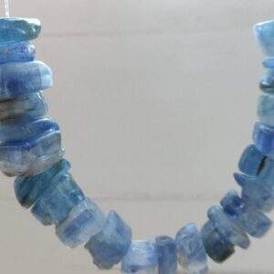 Raw Blue Kyanite Square 6-9mm Beads- 3in Strand Gemstone-jewelry Making -natural Bracelet Craft Beads