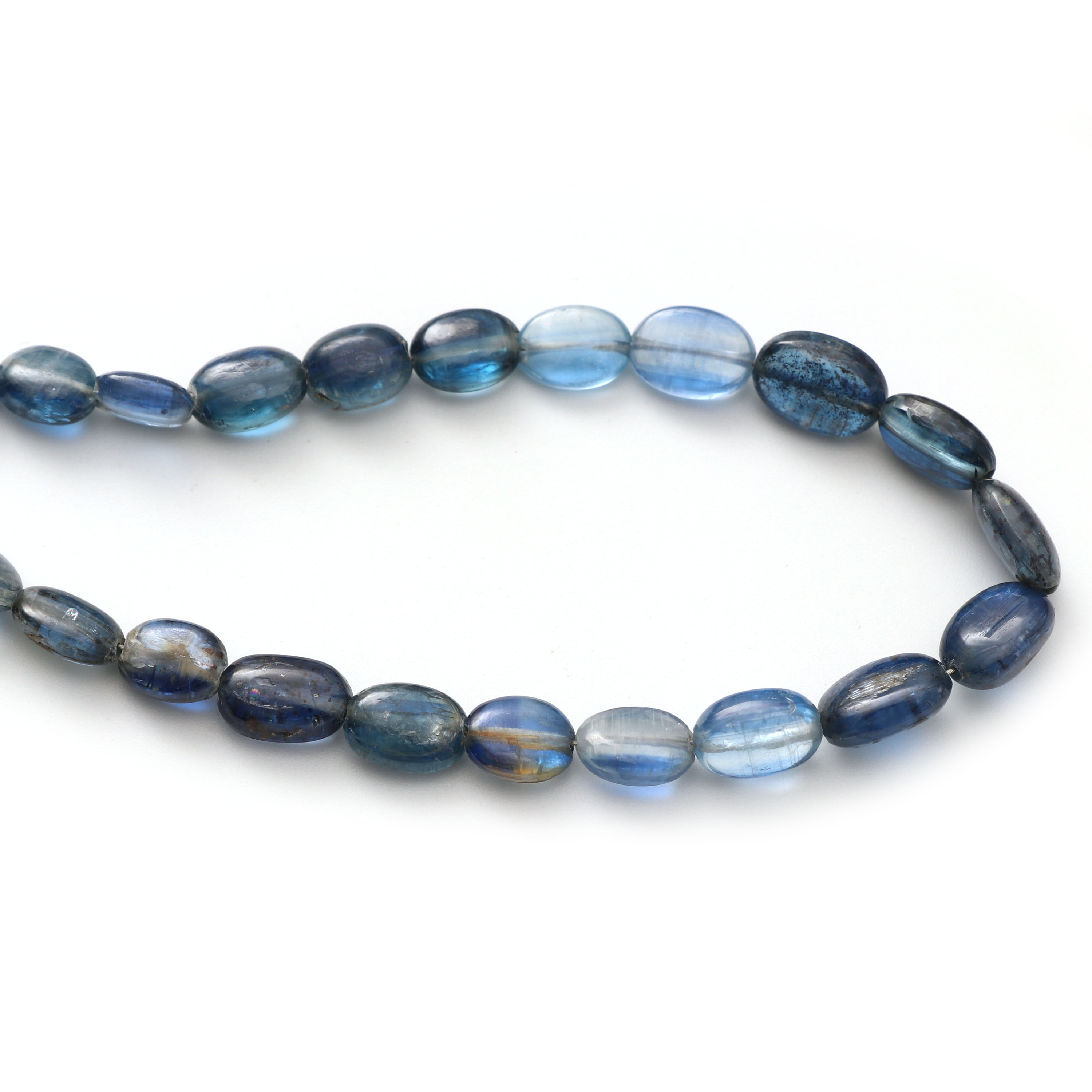 Kyanite Smooth Oval Beads, 4x5.5 Mm To 6x9 Mm, Kyanite Oval - Gem Quality , 8 Inch 16 Inch Full Strand, Price Per Strand