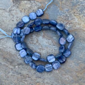 Square Kyanite Beads, 10 x 4mm, 16 inch strand