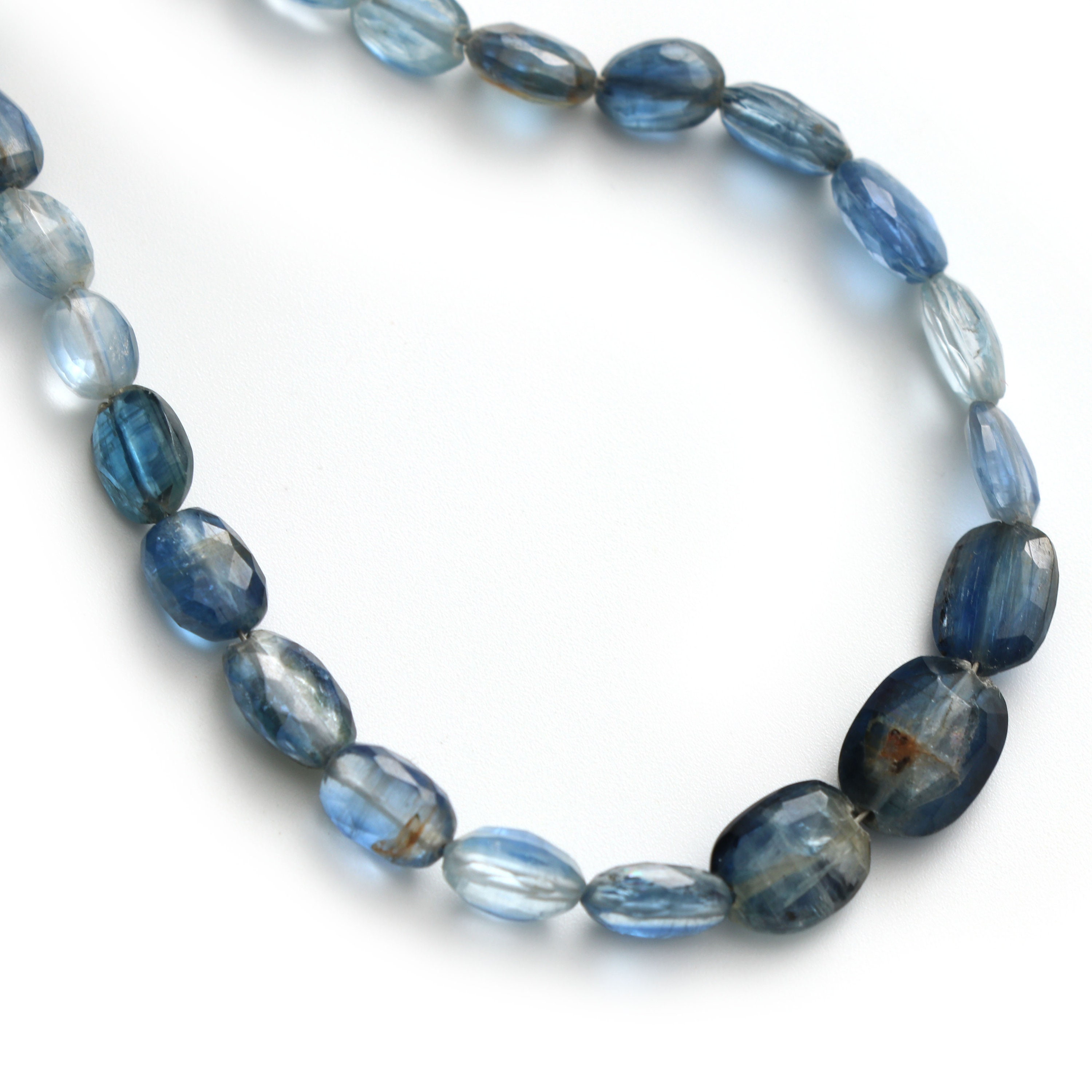 Unique Kyanite Faceted Oval Beads, 5x7 Mm To 8x11 Mm, Kyanite Oval Beads- Gem Quality , 18 Inch Full Strand, Price Per Strand