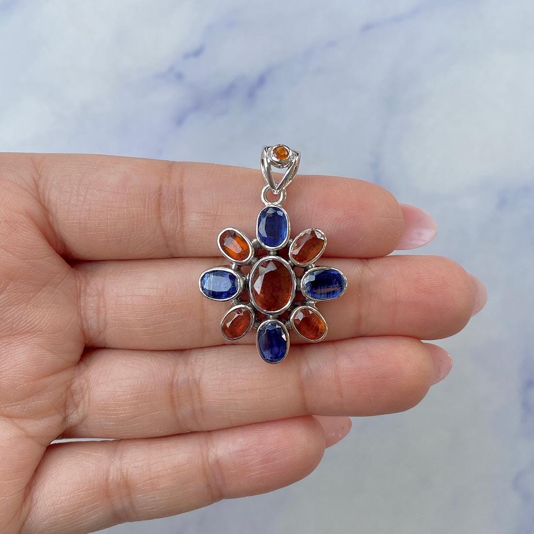 Kyanite Pendant / 925 Sterling Silver Pendant / Healing Gemstone / Gift For Her / Kyanite Jewelry / Oval Cut / Dainty Pendant Kyn-ccp-58.